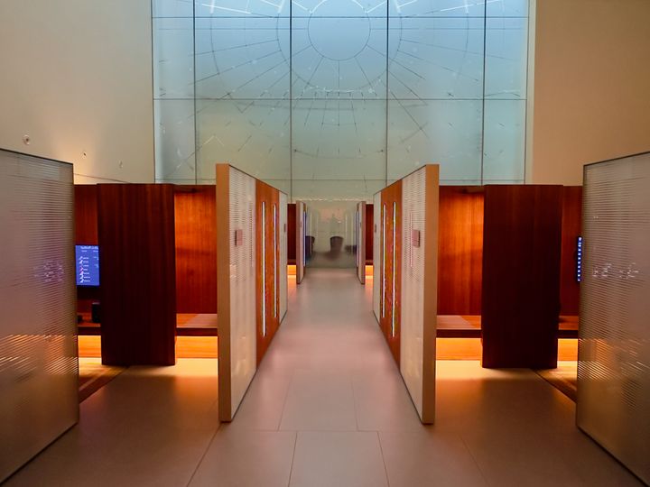 Sleeping area in the Qatar Airways Al Mourjan Business Lounge – South